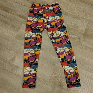 LuLaRoe kids size S/M safari animal print leggings